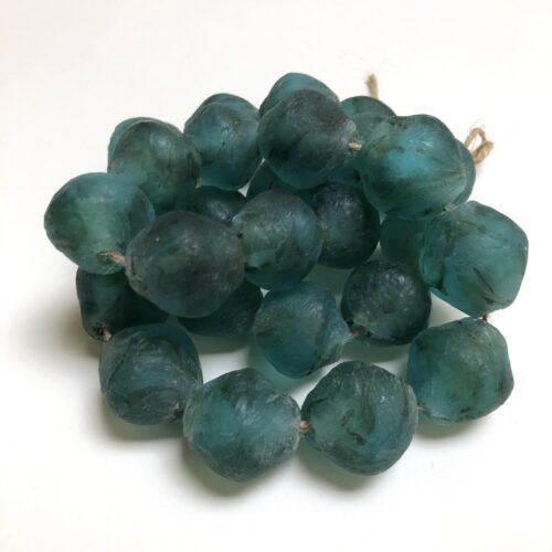 Blue Recycled Glass Bodom Bead