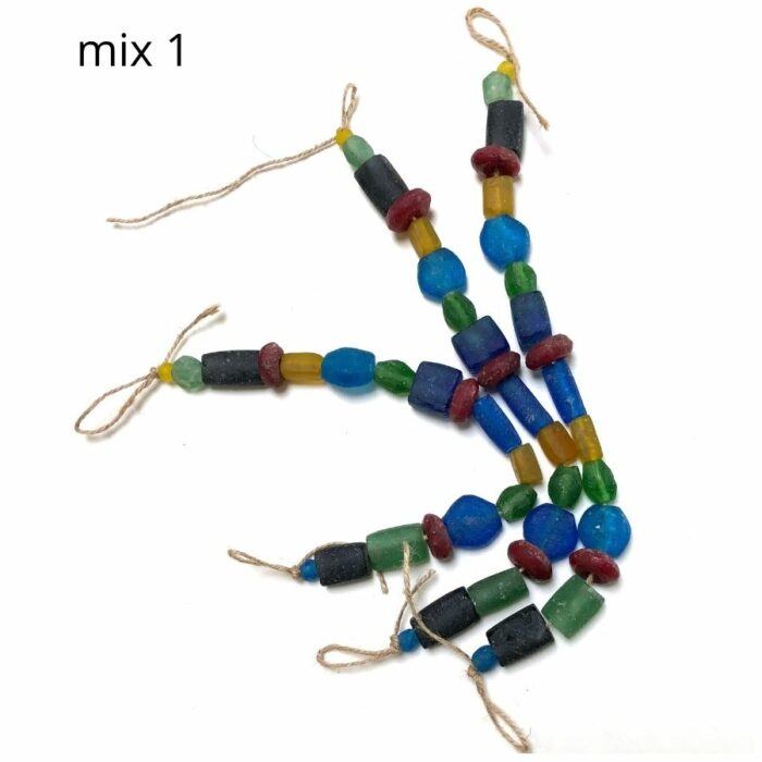 Irregular Recycled Glass Beads Mix
