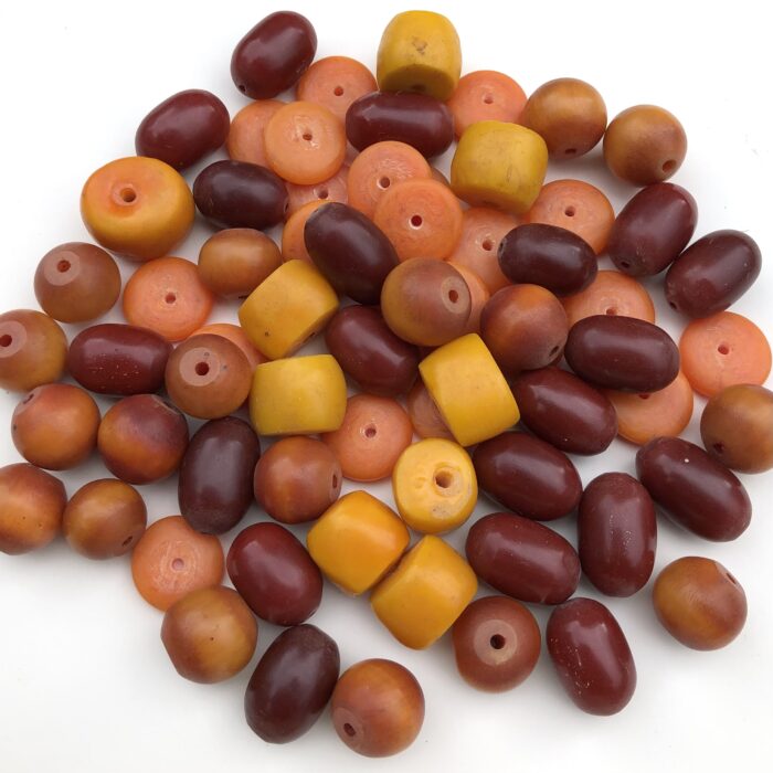 Single African Amber Beads