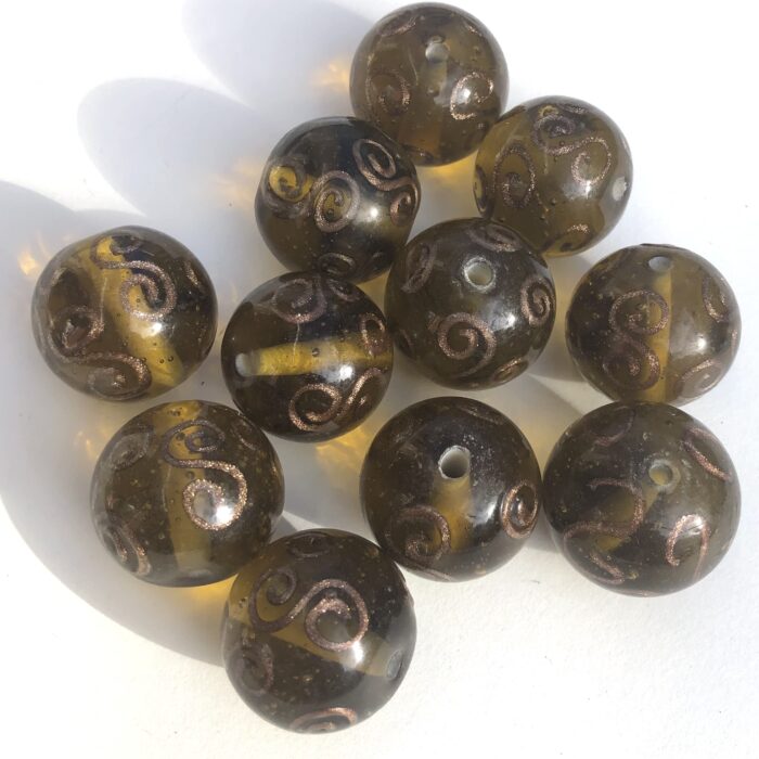 Yellow Vintage Glass Beads