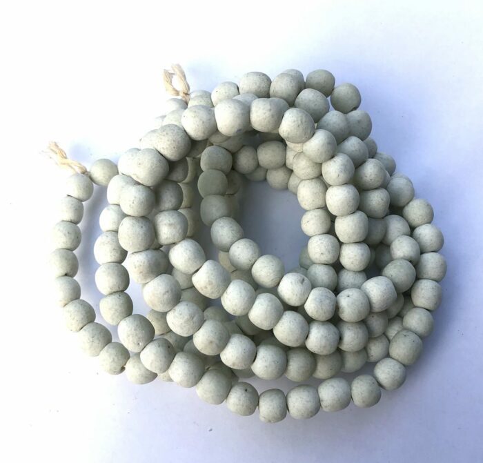 White Opaque Recycyled Glass Beads
