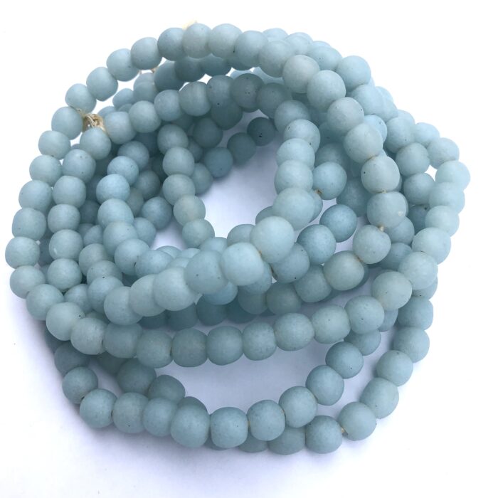Light Blue Pastel Recycled Glass Beads