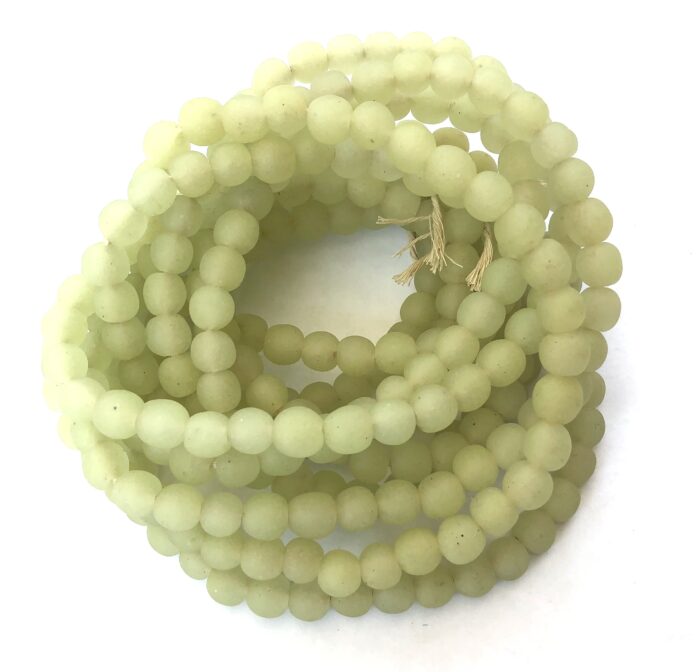 Pastel Lime Recycled Glass Beads
