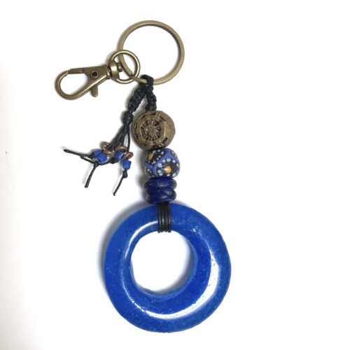 Blue Circle Keychain