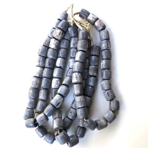 Grey Kenya Barrel Bone Beads