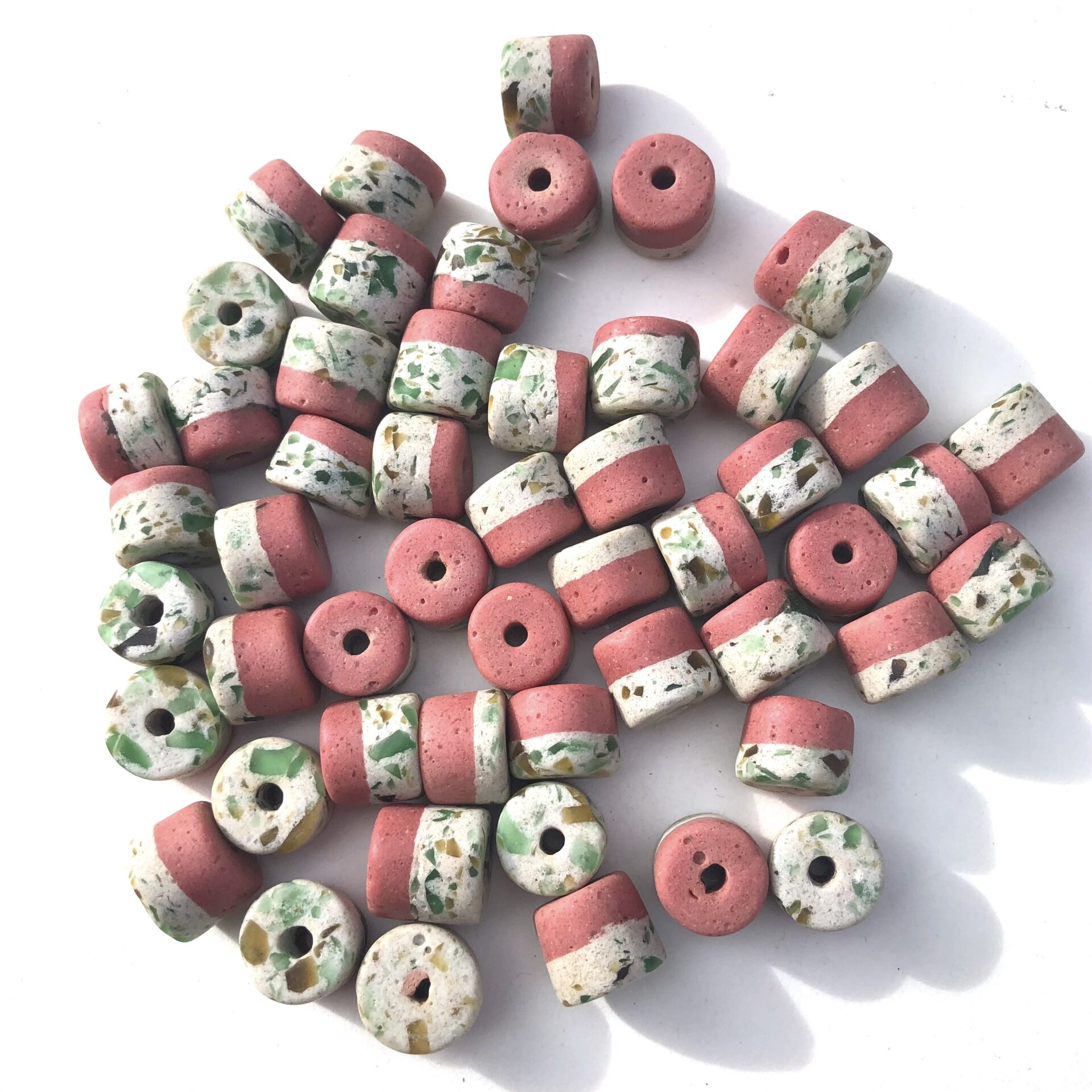 Sandcast Recycled Glass Beads