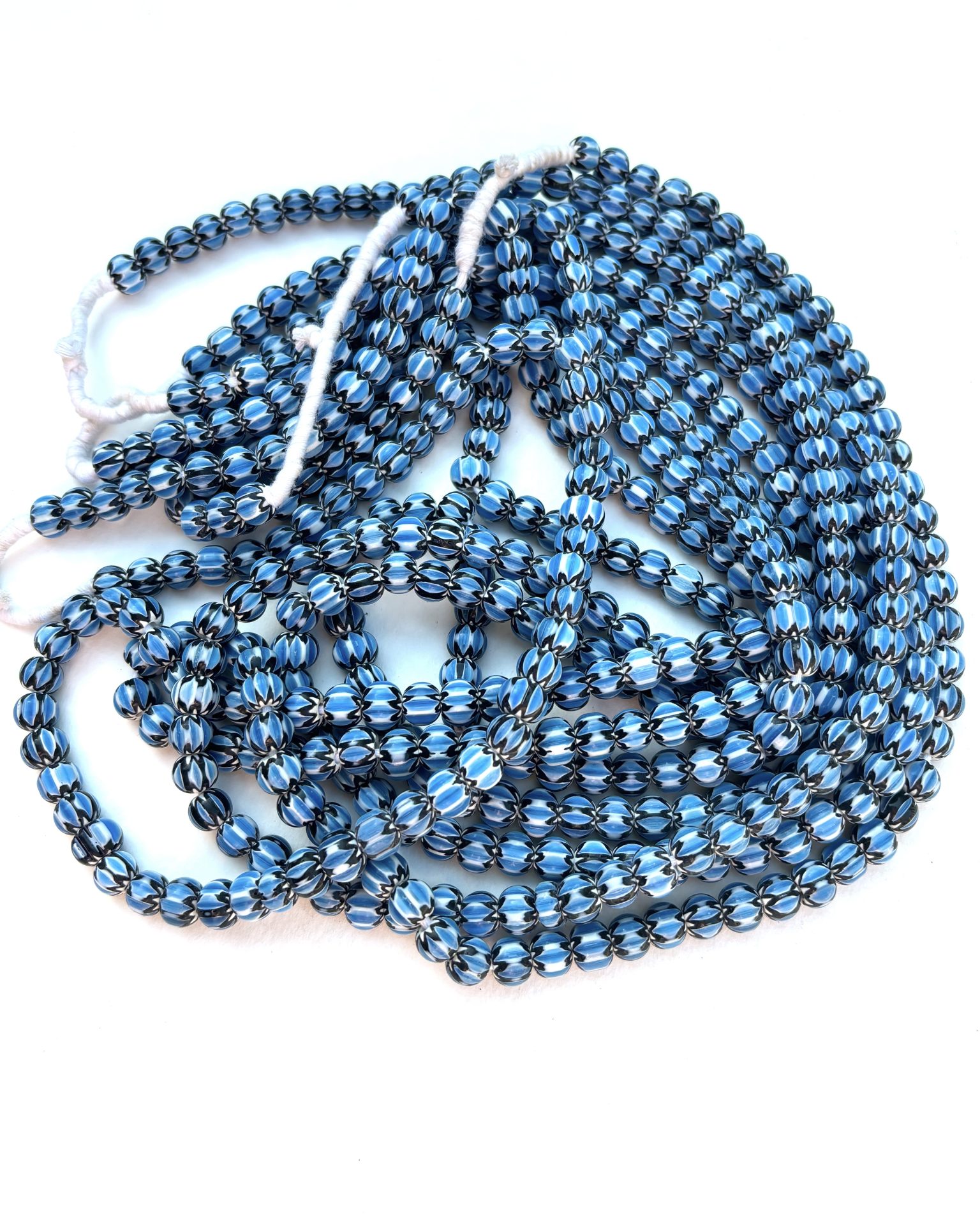 Blue chevron Beads