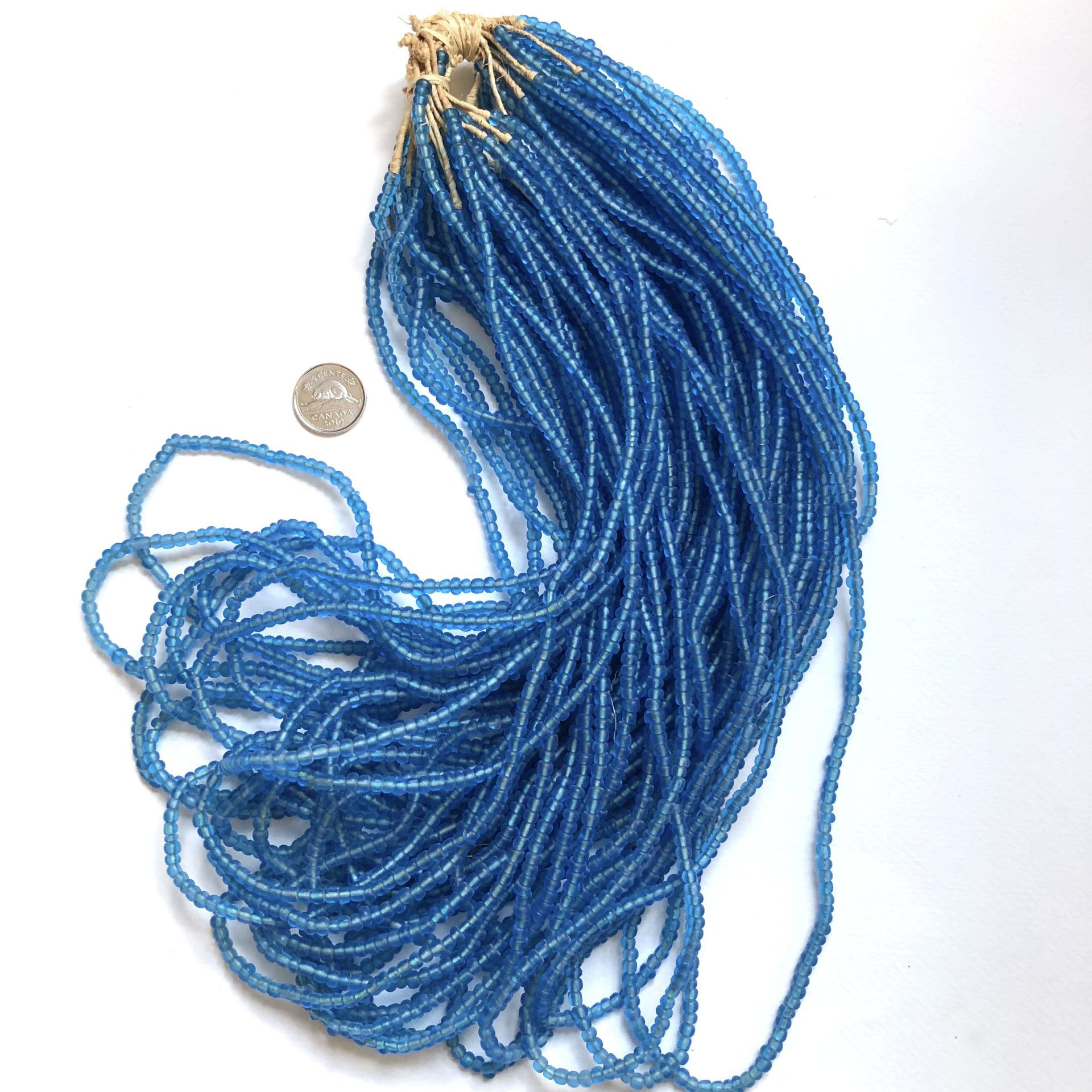 Translucent Blue Small Glass Beads