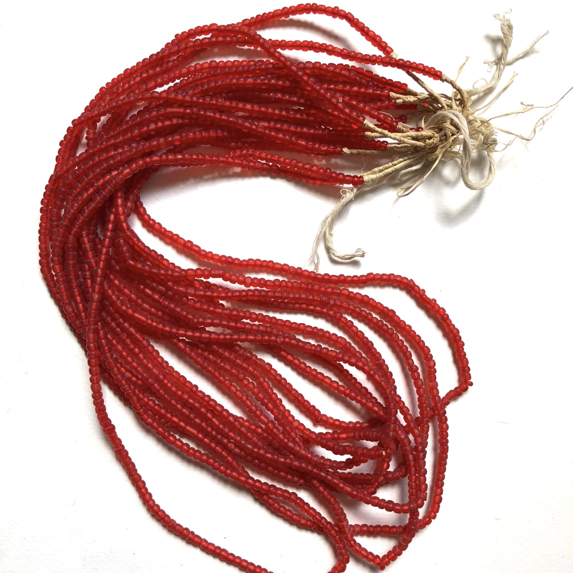 Translucent Red Small Glass Beads