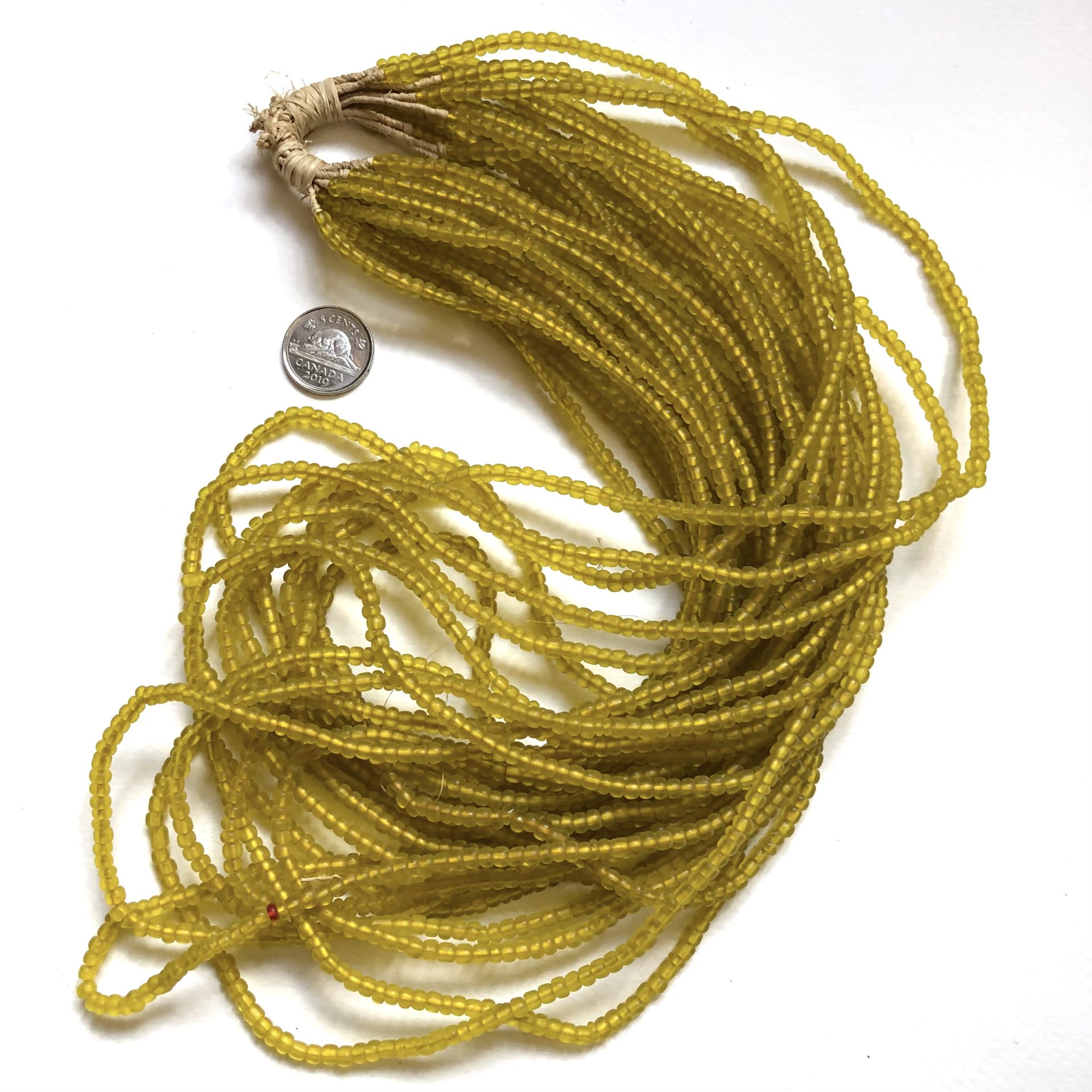 Translucent Yellow Small Glass Beads