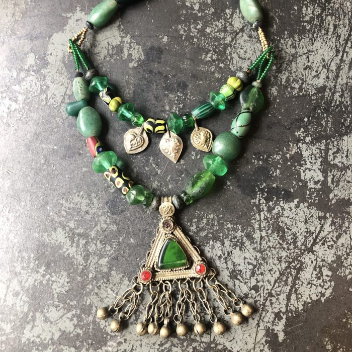Funky Frog Green Gypsy Necklace