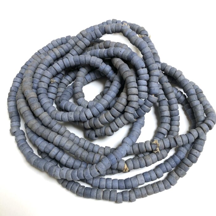 Blue Sandcast Beads