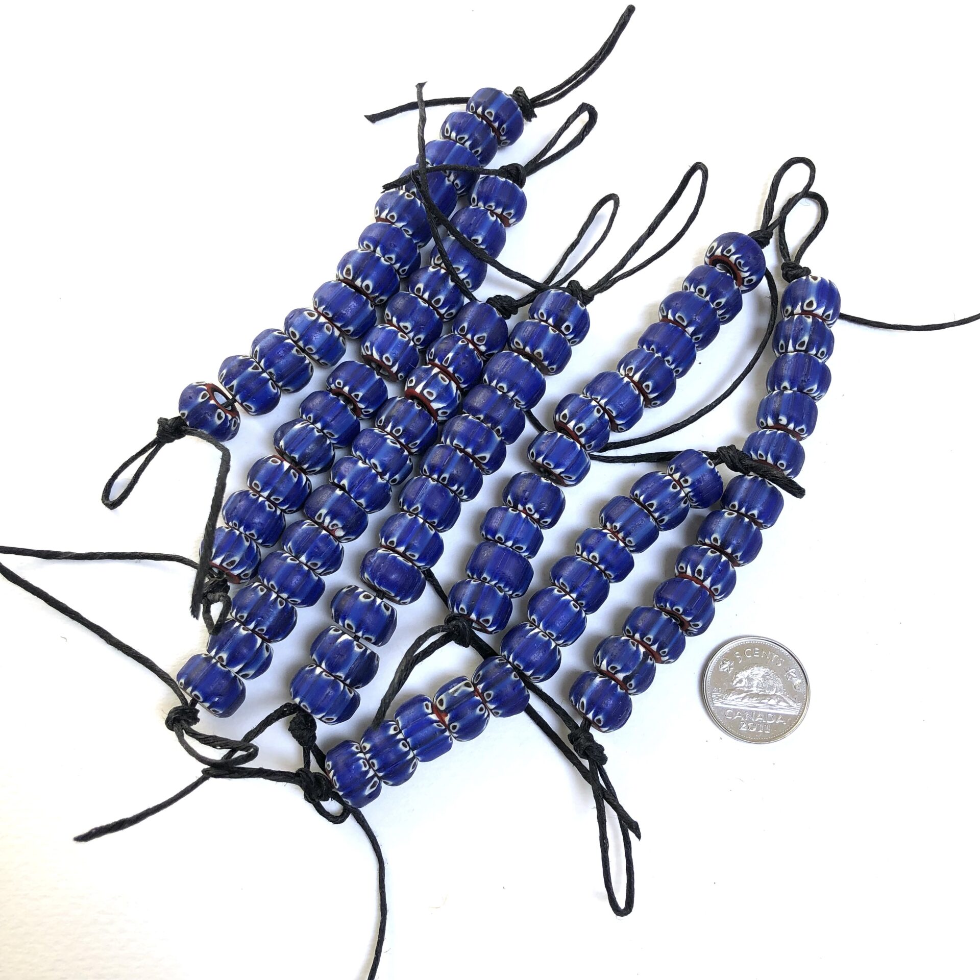Blue Chevron Beads