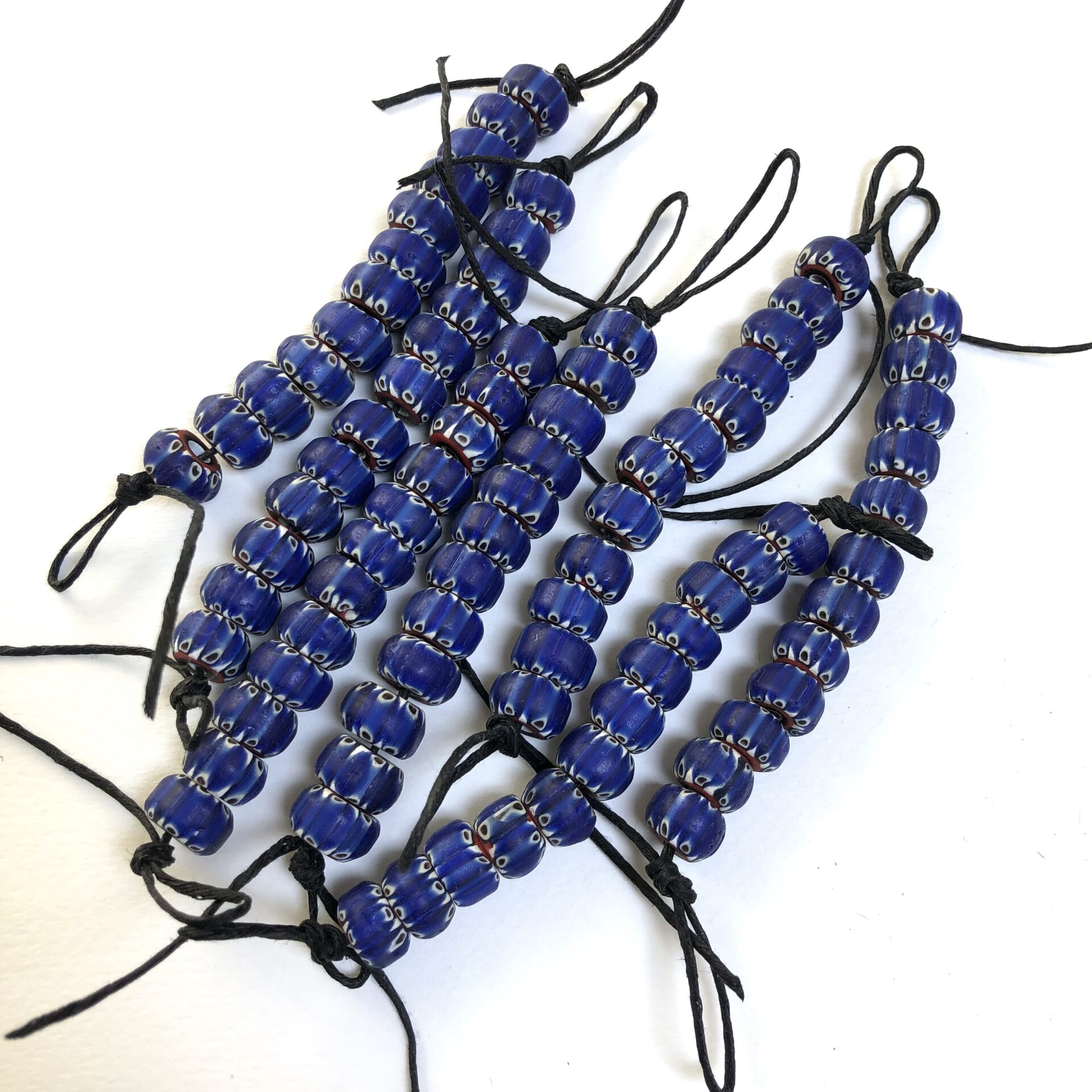 Blue Chevron Beads