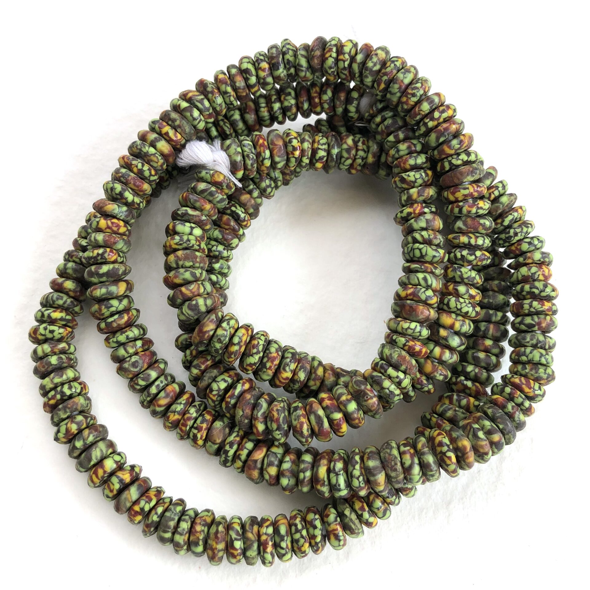 Recycled Glass Rondelle Beads