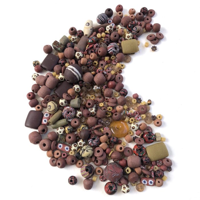 Recycled Glass Beads in Earth Tones