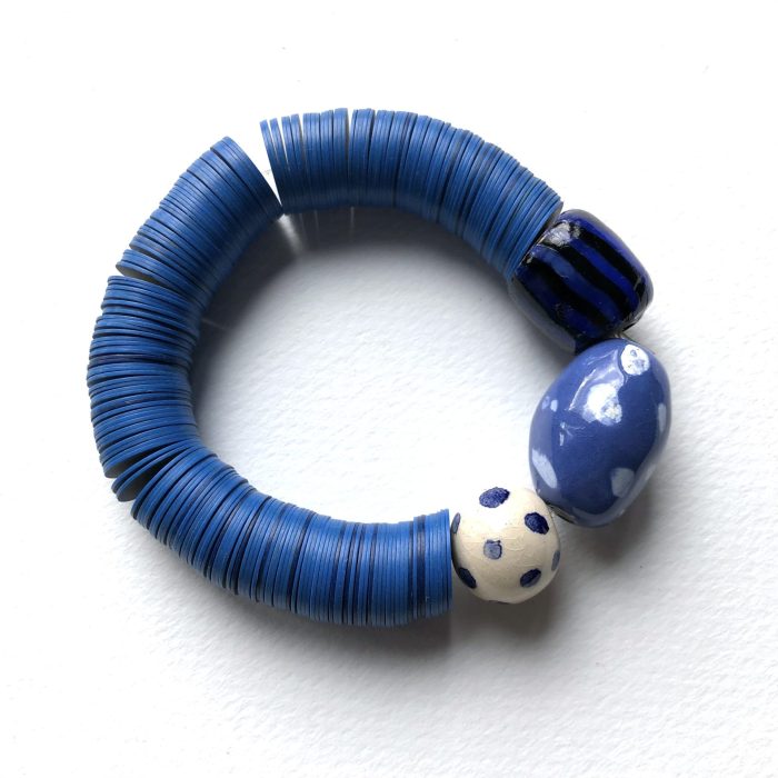 Blue Vinyl Bracelet