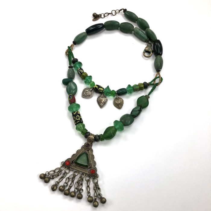 Funky Frog Green Gypsy Necklace