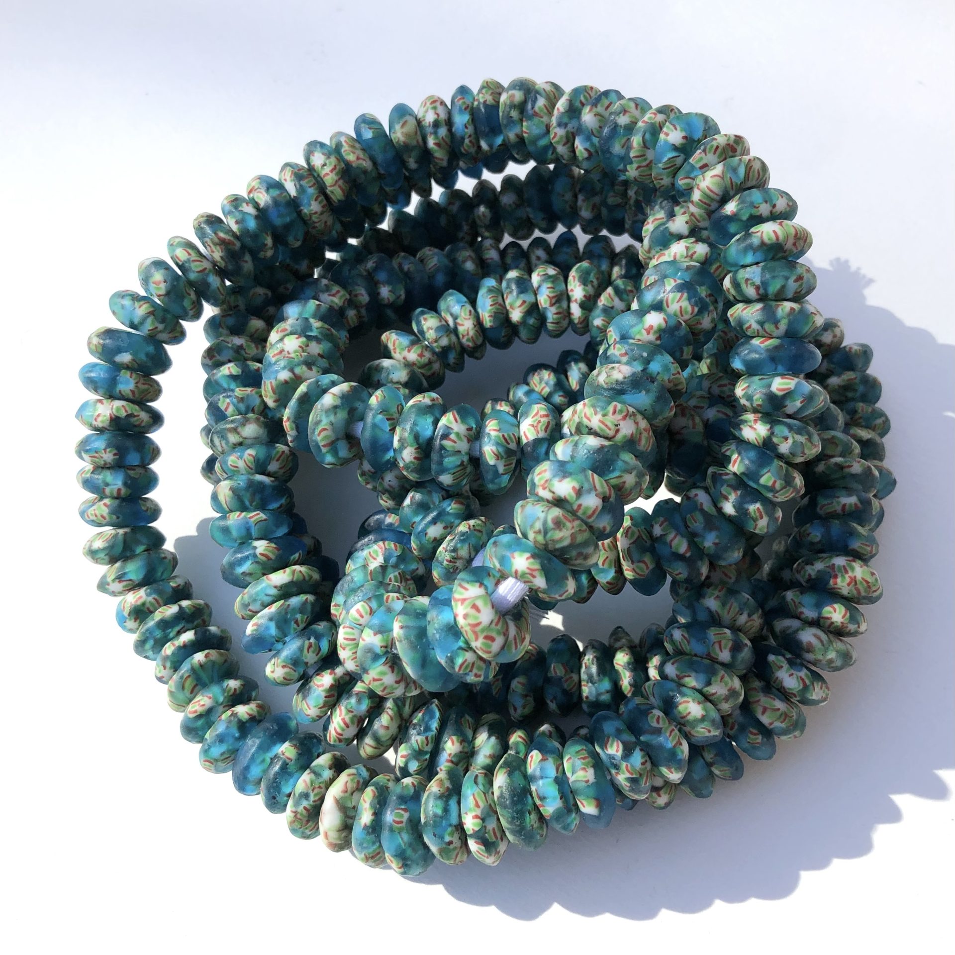 Fused Recycled Glass Beads Lifesaver