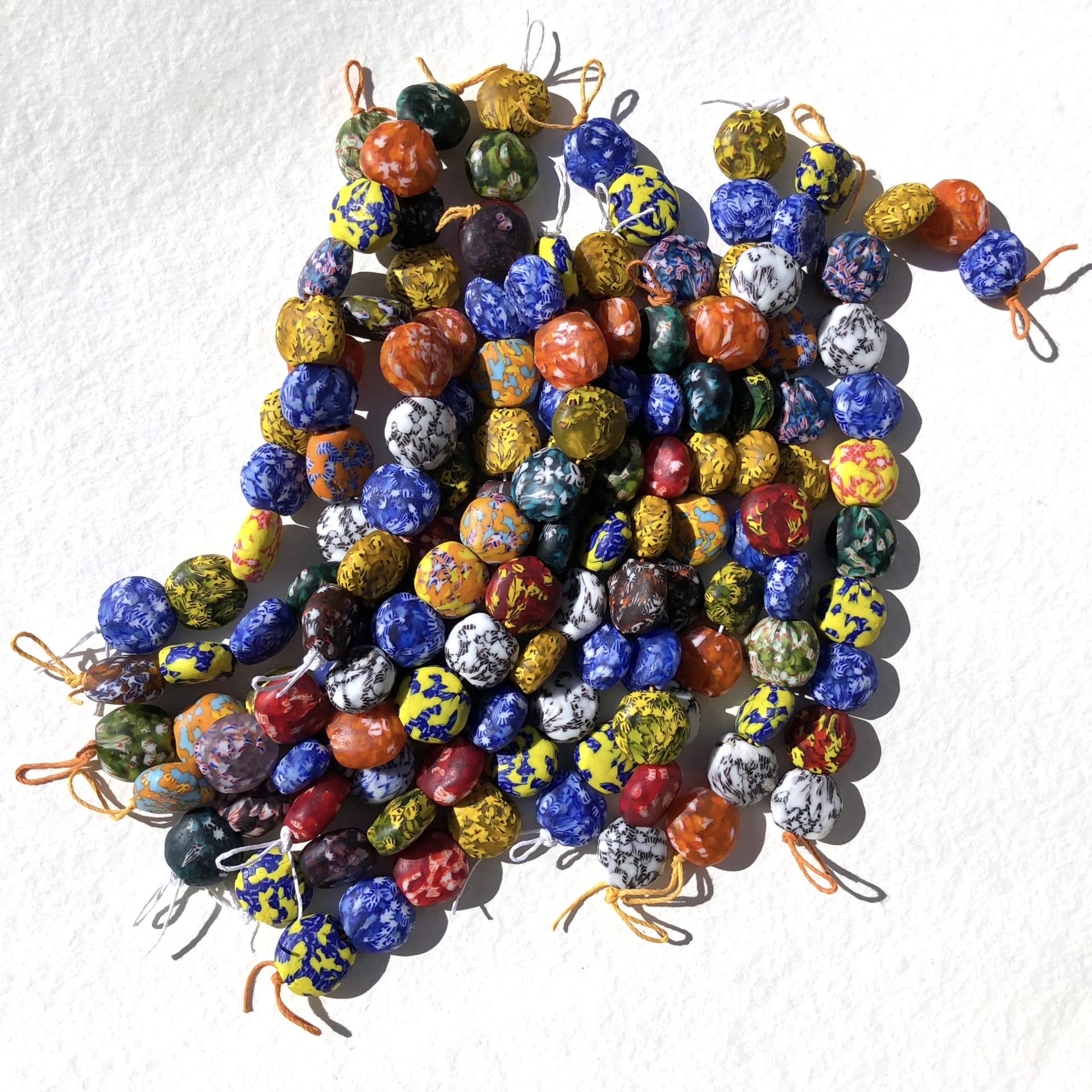 Recycled Glass Beads Rainbow Collection