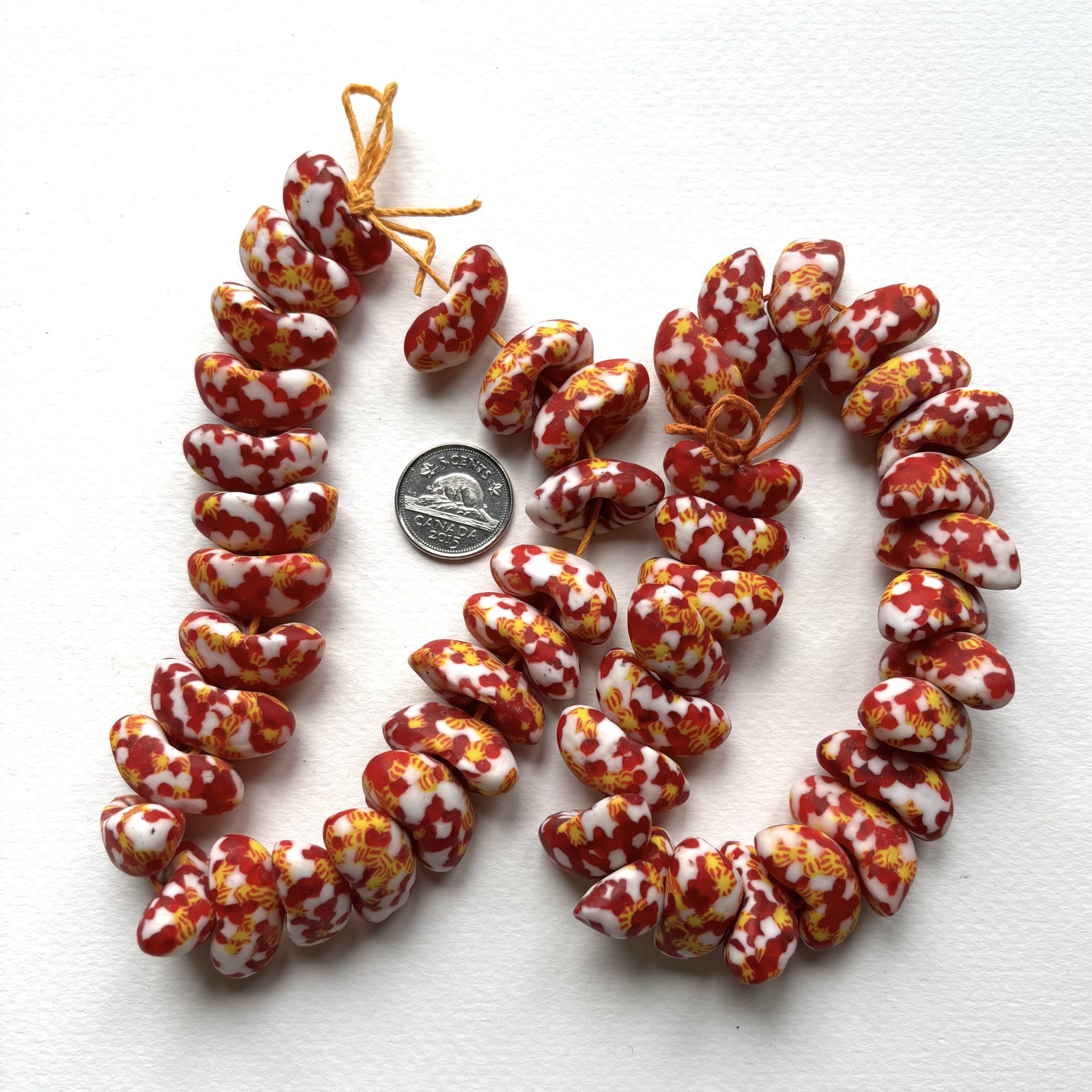 Recycled Glass Tulip Beads